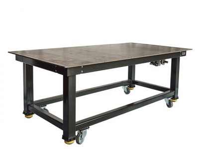 Produktbild: Arbeitstisch 2000 x 1000, Stahlplatte, lichtgrau RAL 7035