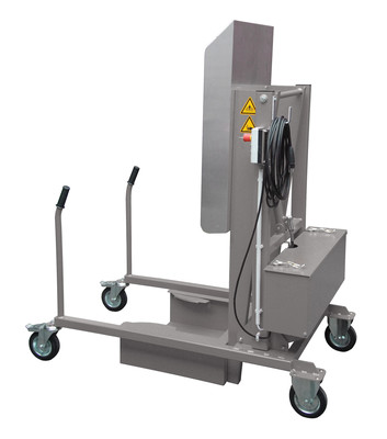 Produktbild: Mülltonnen-Kippstation MKS-230V, lackiert, Mausgrau