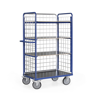 Produktbild: Etagenwagen mit 3 Gitterwänden