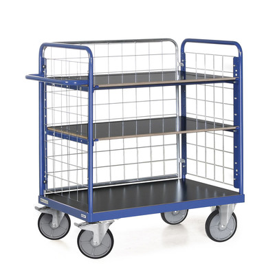Produktbild: Etagenwagen mit 3 Gitterwänden