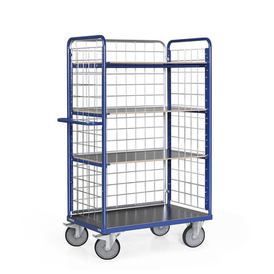 Produktbild: Etagenwagen mit 3 Gitterwänden
